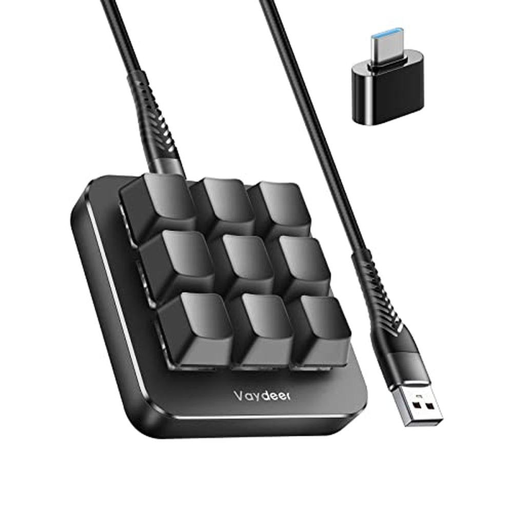 Vaydeer One-Handed Mechanical Keyboard – Front View