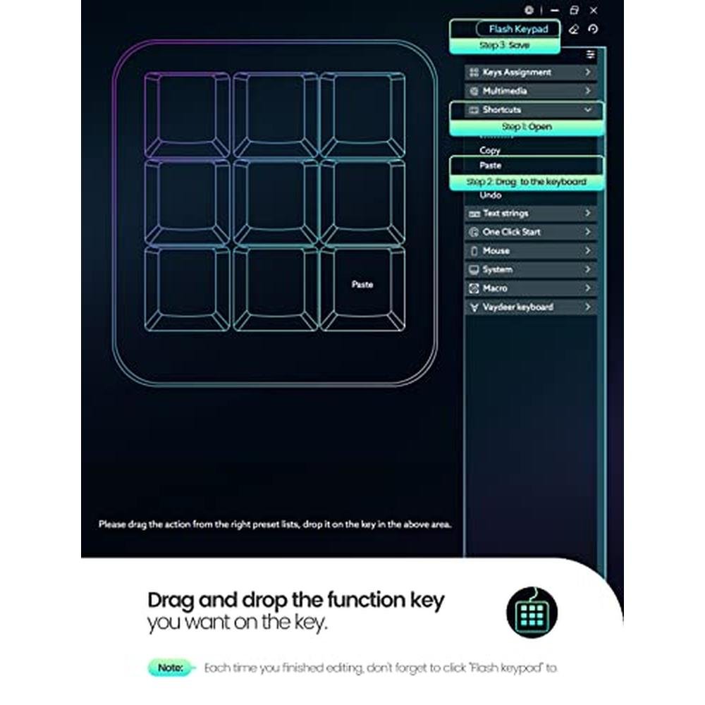 Vaydeer One-Handed Mechanical Keyboard – In Use