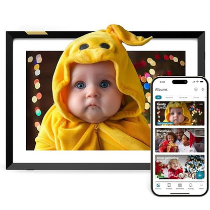 Digital Picture Frame: Nixplay AI-Enhanced 10.1 Inch HD – Front View