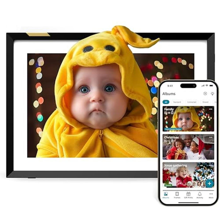 Digital Picture Frame: Nixplay AI-Enhanced 10.1 Inch HD – Front View