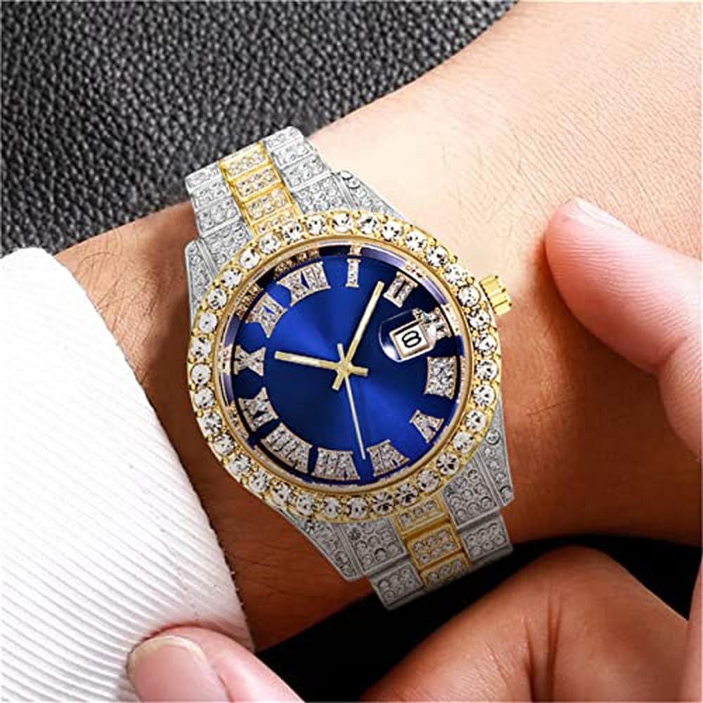 Watch Cdybox: CdyBox Men Hip Hop Watch with Roman Scale – Side View