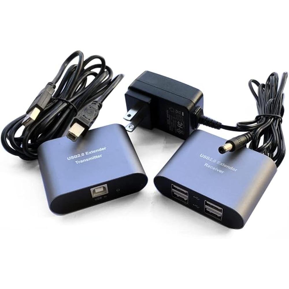 COMMFRONT Industrial USB Extender 4-Port Hub; Extends 250 – Side View