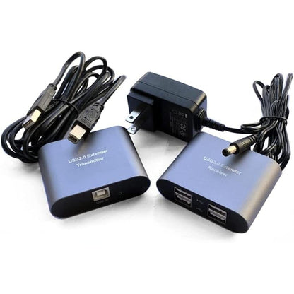 COMMFRONT Industrial USB Extender 4-Port Hub; Extends 250 – Side View