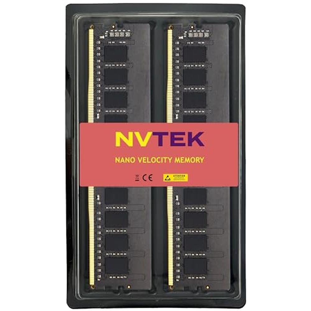 NVTEK 16GB: 2X8GB DDR4 2400MHZ PC4-19200 UDIMM 1Rx8 1.2V – Close-up Detail