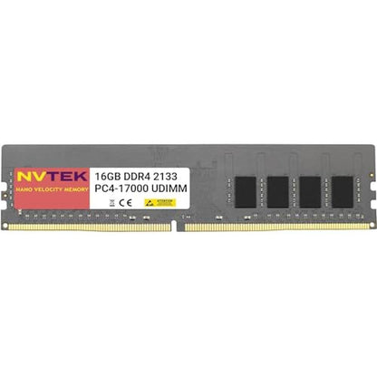 NVTEK 16GB: NVTEK DDR4 2133MHz PC4-17000 UDIMM – Front View