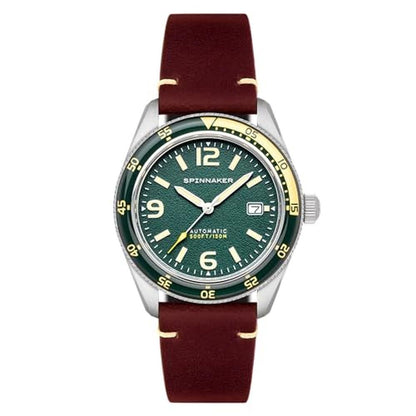 Lagoon Green Elegance: Spinnaker Men's 43mm Fleuss – Front View