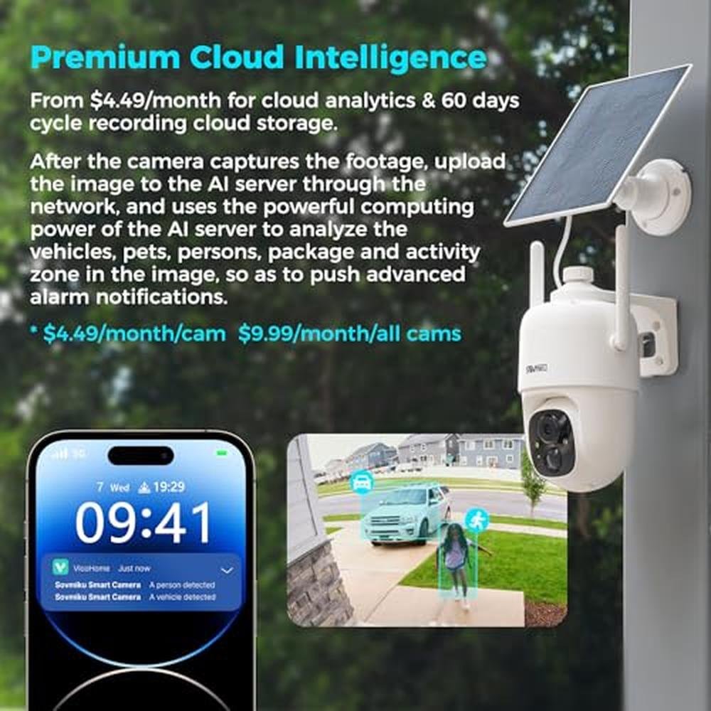 Sovmiku CQ1 AI 2K Solar Security Camera – In Use