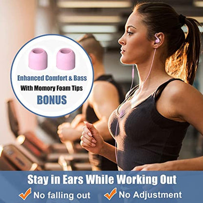Ear Joysico: Joysico Sport Headphones Wired Over-Ear In-Ear – Close-up Detail