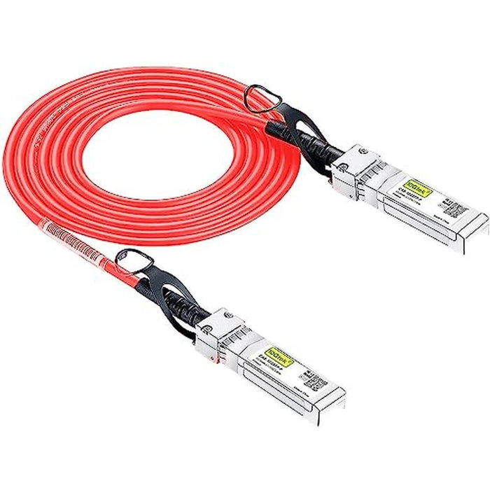 SFP Cable: 10GTEK Red Colored 10G SFP DAC Cable Twinax SFP – Front View