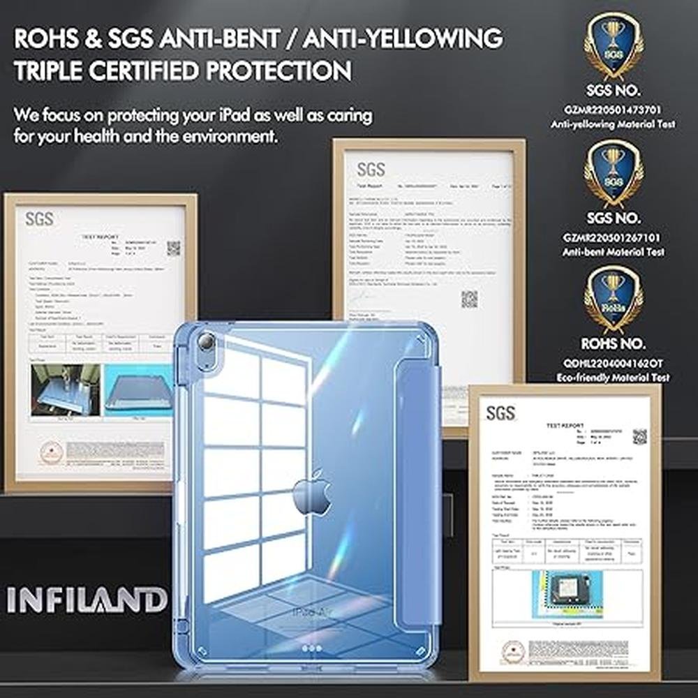 iPad Air Case: INFILAND Compatible 11 Inch M2 2024 Clear – In Use