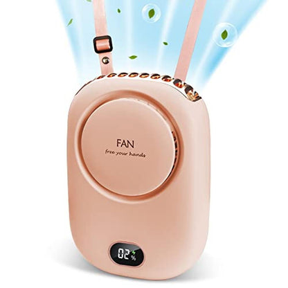 Portable Neck Fan: Pikapikap Hanging Neck Fan Hands-Free – Front View