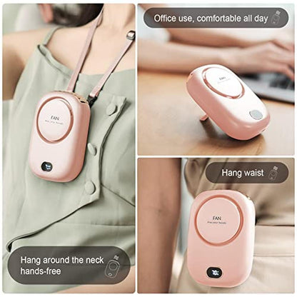 Portable Neck Fan: Pikapikap Hanging Neck Fan Hands-Free – Side View