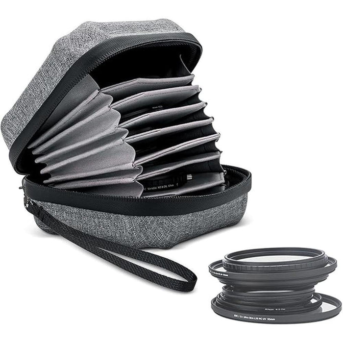 JJC 10 Pockets Hard Shell Lens Filter Bag Up to 95mm – Front View