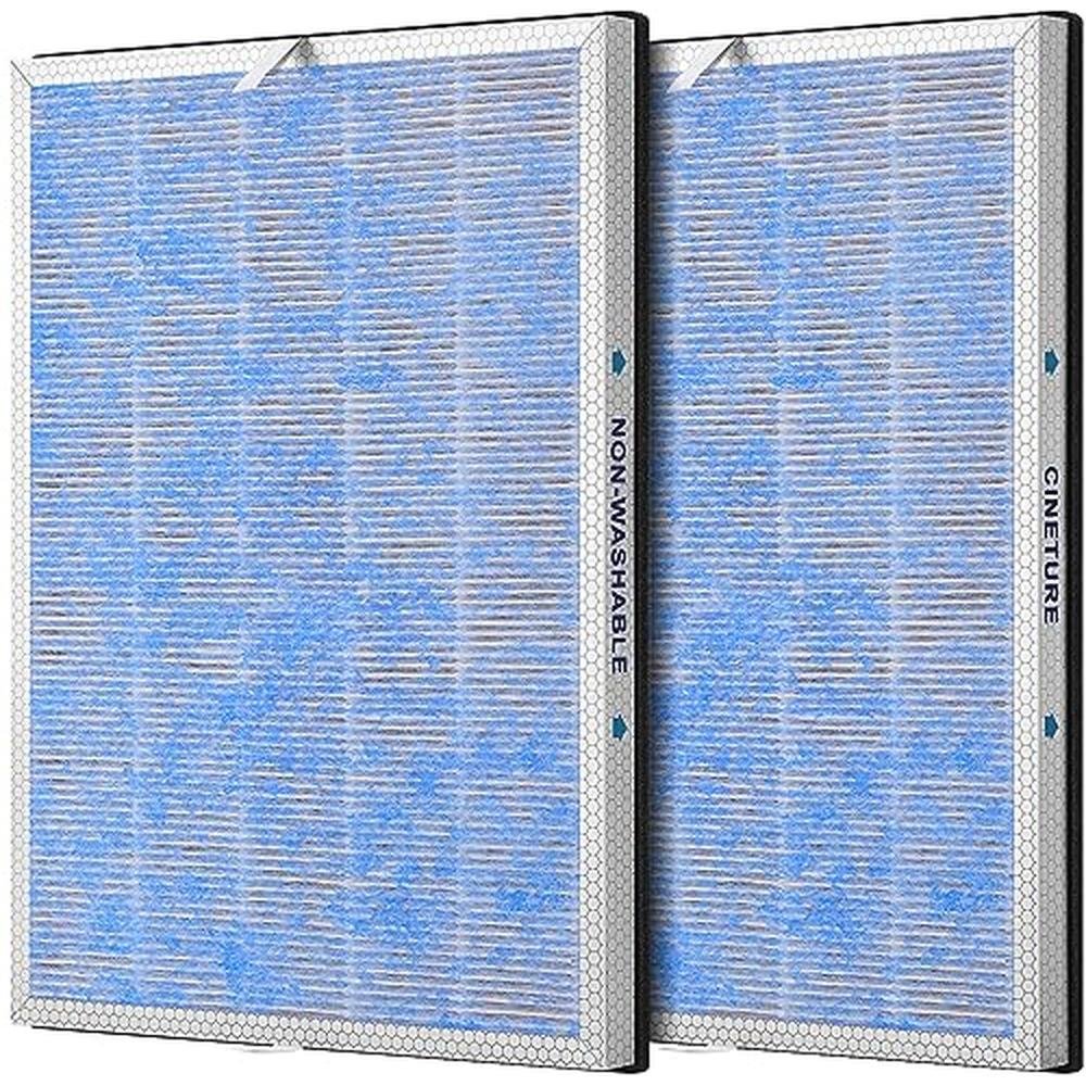 MSA3 MSA3S: 2 Pack True HEPA Filter Replacement Compatible – Front View