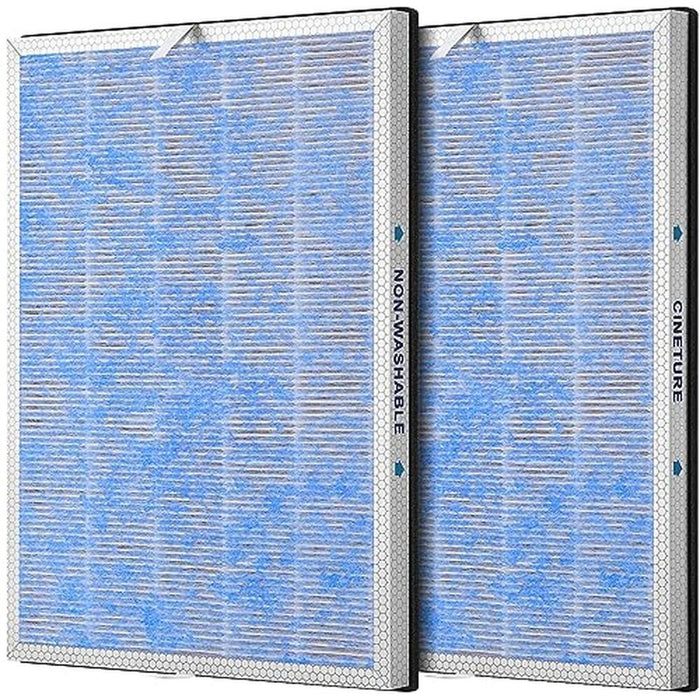 MSA3 MSA3S: 2 Pack True HEPA Filter Replacement Compatible – Front View