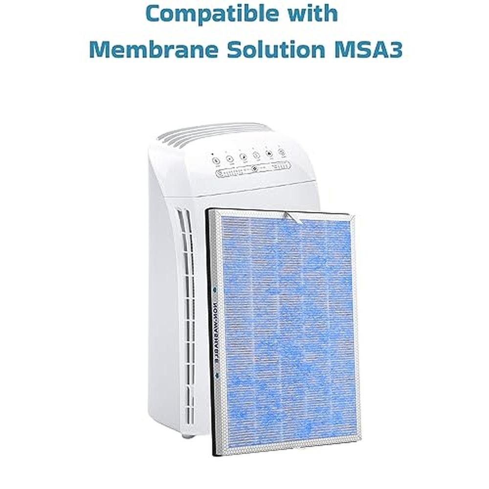 MSA3 MSA3S: 2 Pack True HEPA Filter Replacement Compatible – Side View
