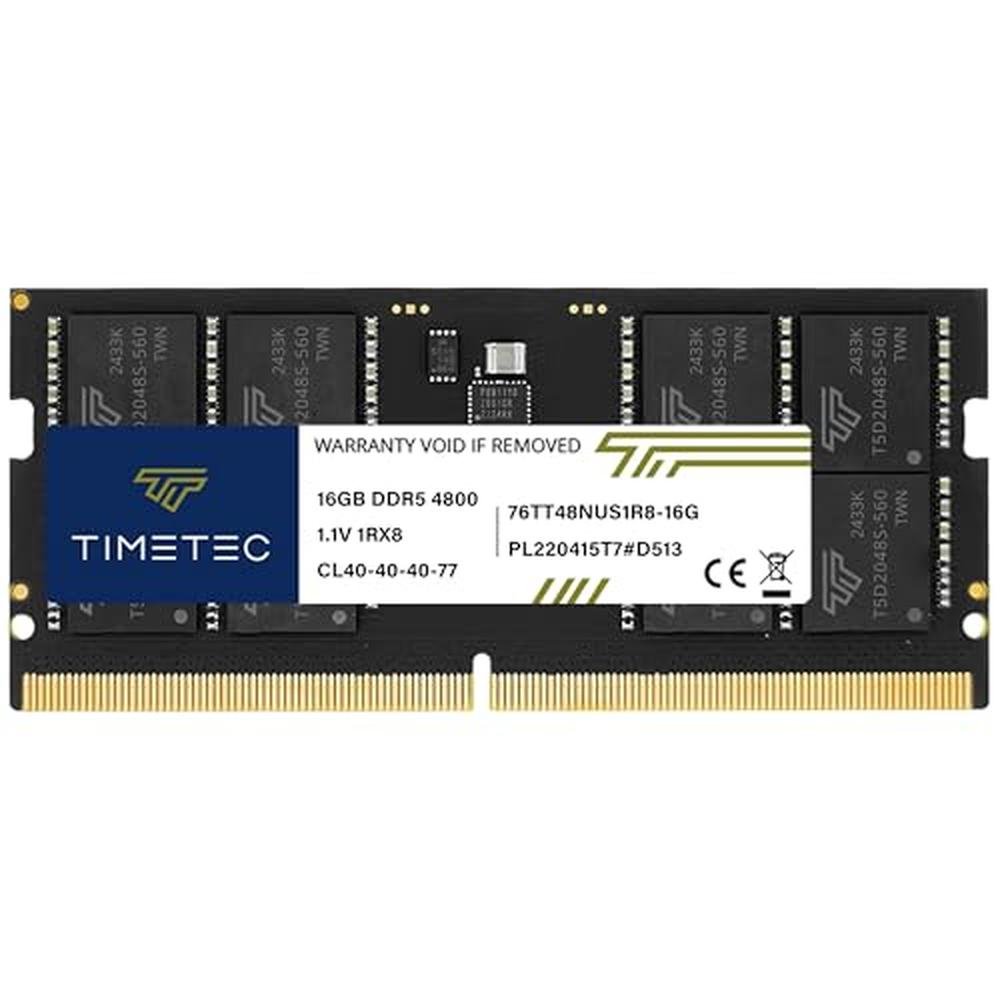 16GB Timetec: Timetec DDR5 4800MHz PC5-38400 Unbuffered – Front View