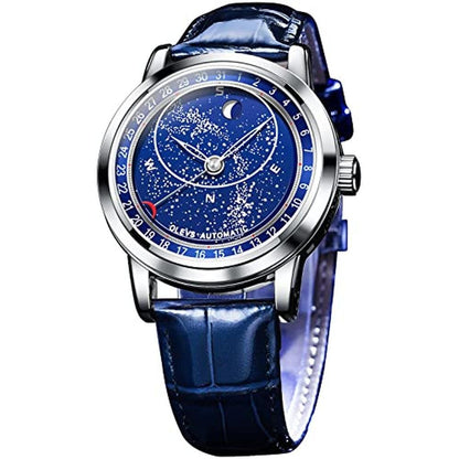 Watches Olevs: Olevs Men's Automatic Starry Sky Moon Phase – Front View