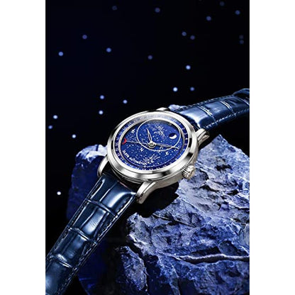 Watches Olevs: Olevs Men's Automatic Starry Sky Moon Phase – Side View