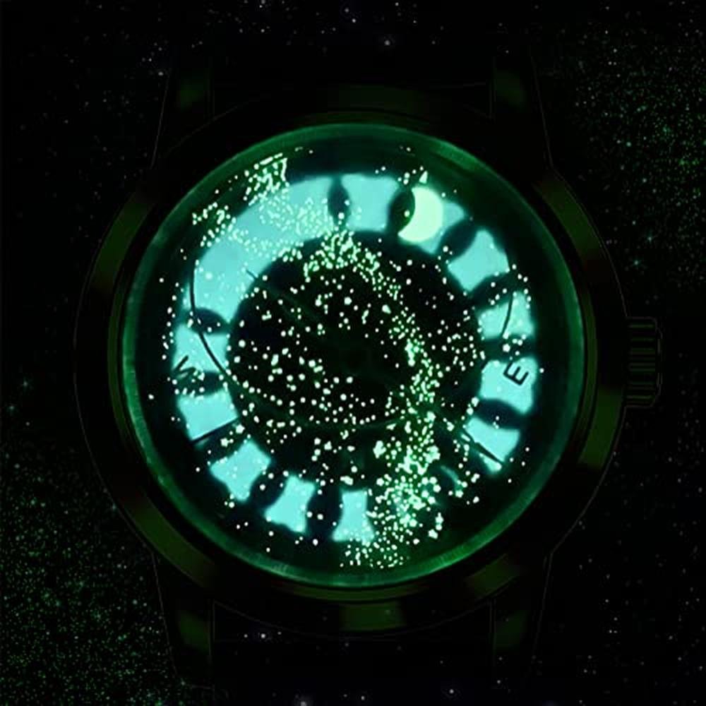 Watches Olevs: Olevs Men's Automatic Starry Sky Moon Phase – In Use