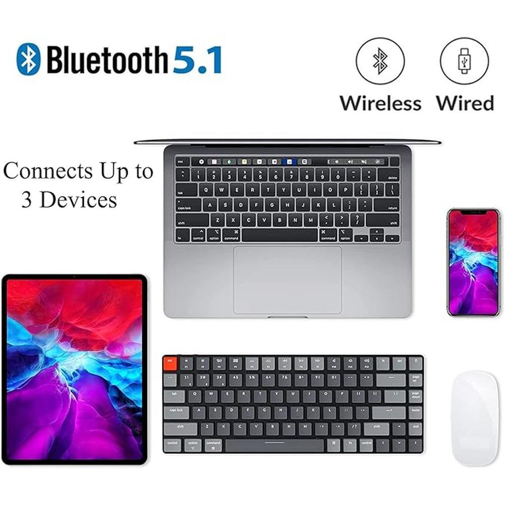 Keychron Version 2: Keychron K3 75% Layout 84 Keys Ultra – Side View