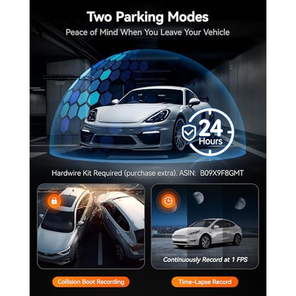 Dash Camera: WOLFBOX i07 3 Channel 4K Dash Cam Front and – Packaging