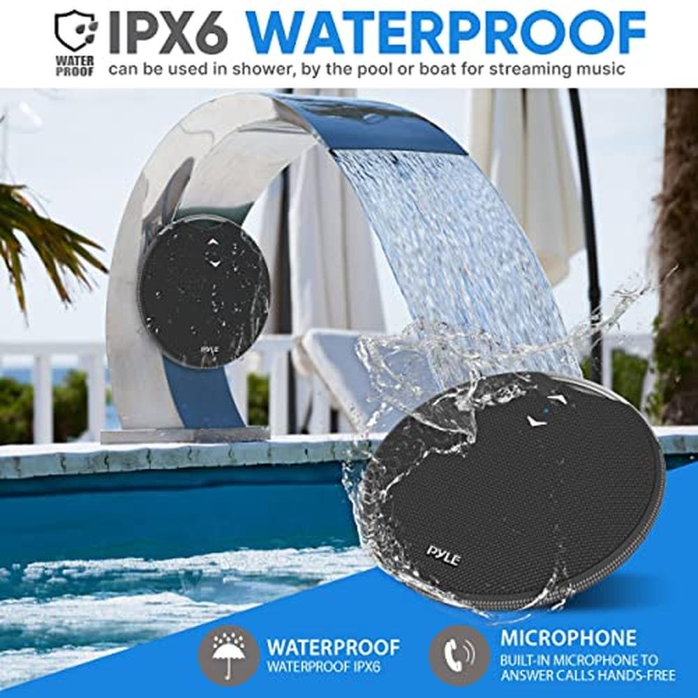 Portable Bluetooth Speaker: Pyle Mini IPX7 Waterproof Super – Packaging