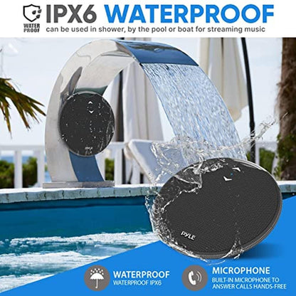 Portable Bluetooth Speaker: Pyle Mini IPX7 Waterproof Super – Packaging