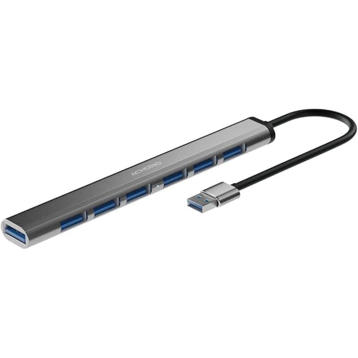 Achoro 7 Ports 3.0 & 2.0 USB Ports Hub – Front View