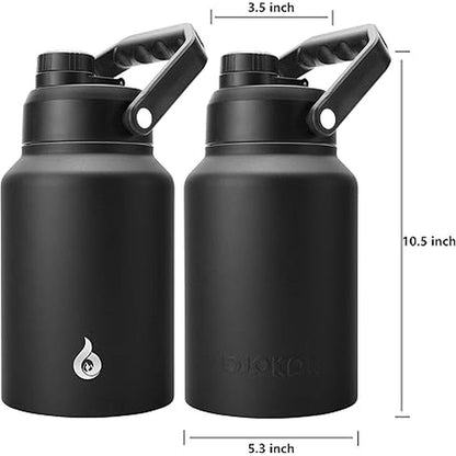 Water Bottle: BJPKPK 64 oz Insulated Water Bottle – Side View
