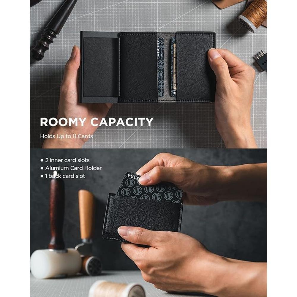 Cards Vulkit: Vulkit Minimalist Card Holder Wallet Pop-up – Close-up Detail