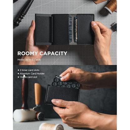Cards Vulkit: Vulkit Minimalist Card Holder Wallet Pop-up – Close-up Detail