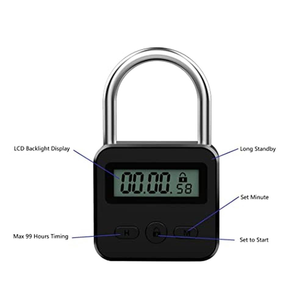 Advanced Time Management: Enajucy Metal Timer Lock – Close-up Detail