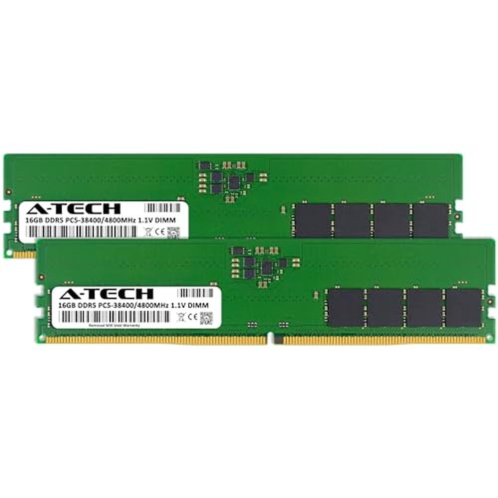 Tech 32GB: A-Tech 32GB Kit 2x16GB DDR5 4800MHz – Close-up Detail