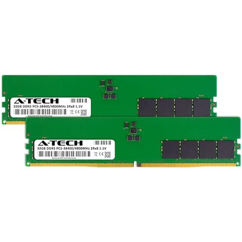 Tech 64GB: A-Tech 64GB Kit 2x32GB DDR5 4800MHz – Close-up Detail