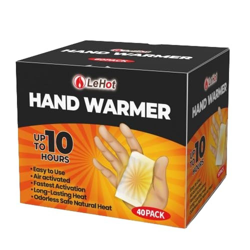 Hand Warmers: Lehot 40-Pack Disposable Heat Pads – Front View