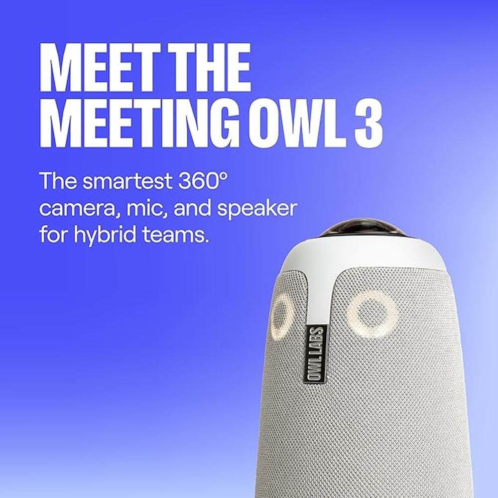 Owl Labs Meeting Owl 3: 360-degree 1080p HD Conference Room – Side View