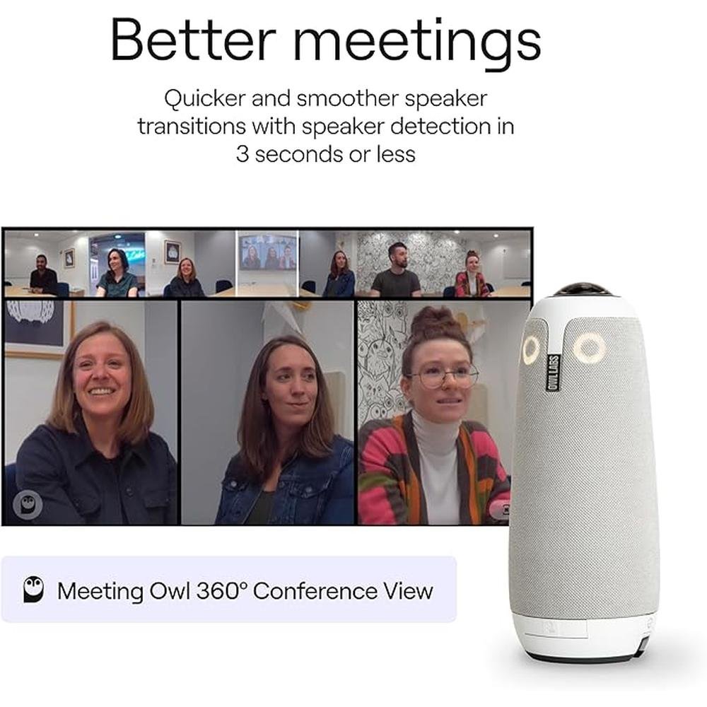 Owl Labs Meeting Owl 3: 360-degree 1080p HD Conference Room – In Use