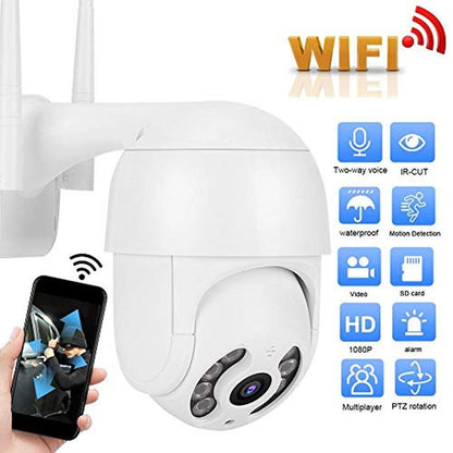 2in PTZ Dome Camera: 1080P Resolution with 8 Lights – Side View