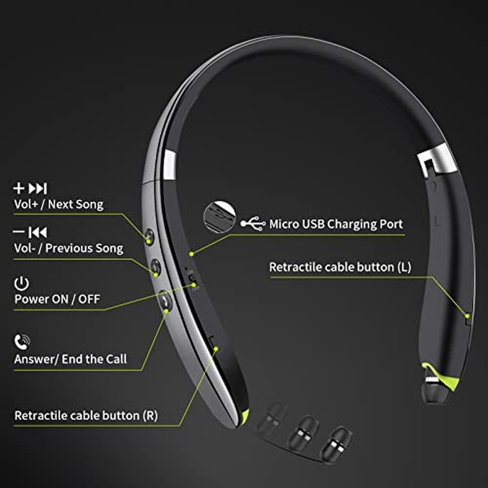 Bluetooth Headphones: Galirity 2025 Upgraded Neckband with – In Use