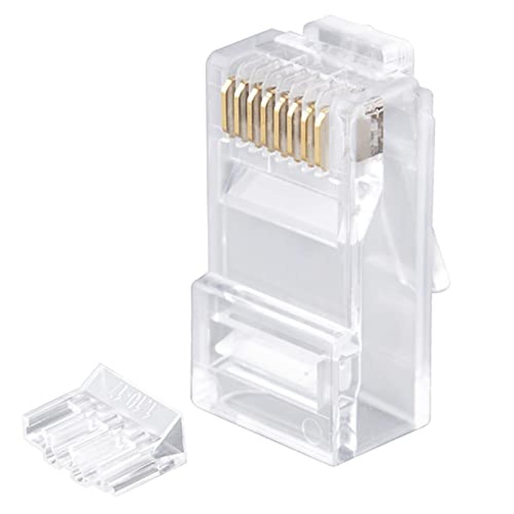 CAT6 Connector: W-NECTOUN 2-PC Set 100-Pack CAT6 RJ45 Ends – Front View