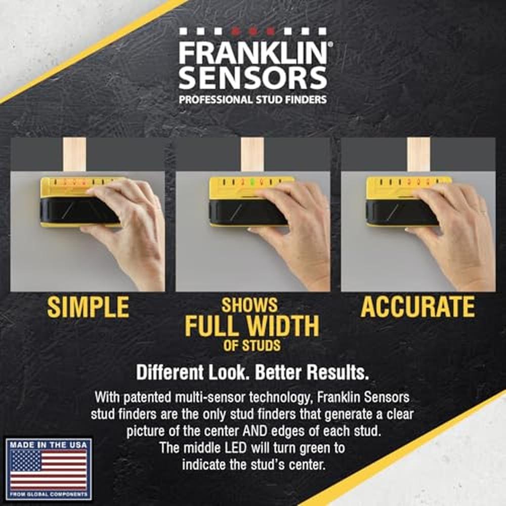 Sensors Stud Finder: Franklin ProSensor M70 7-Sensor Wood – Side View