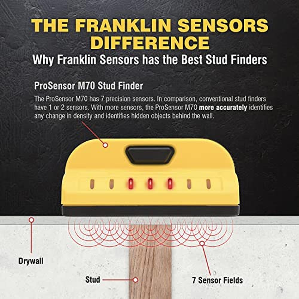 Sensors Stud Finder: Franklin ProSensor M70 7-Sensor Wood – Close-up Detail
