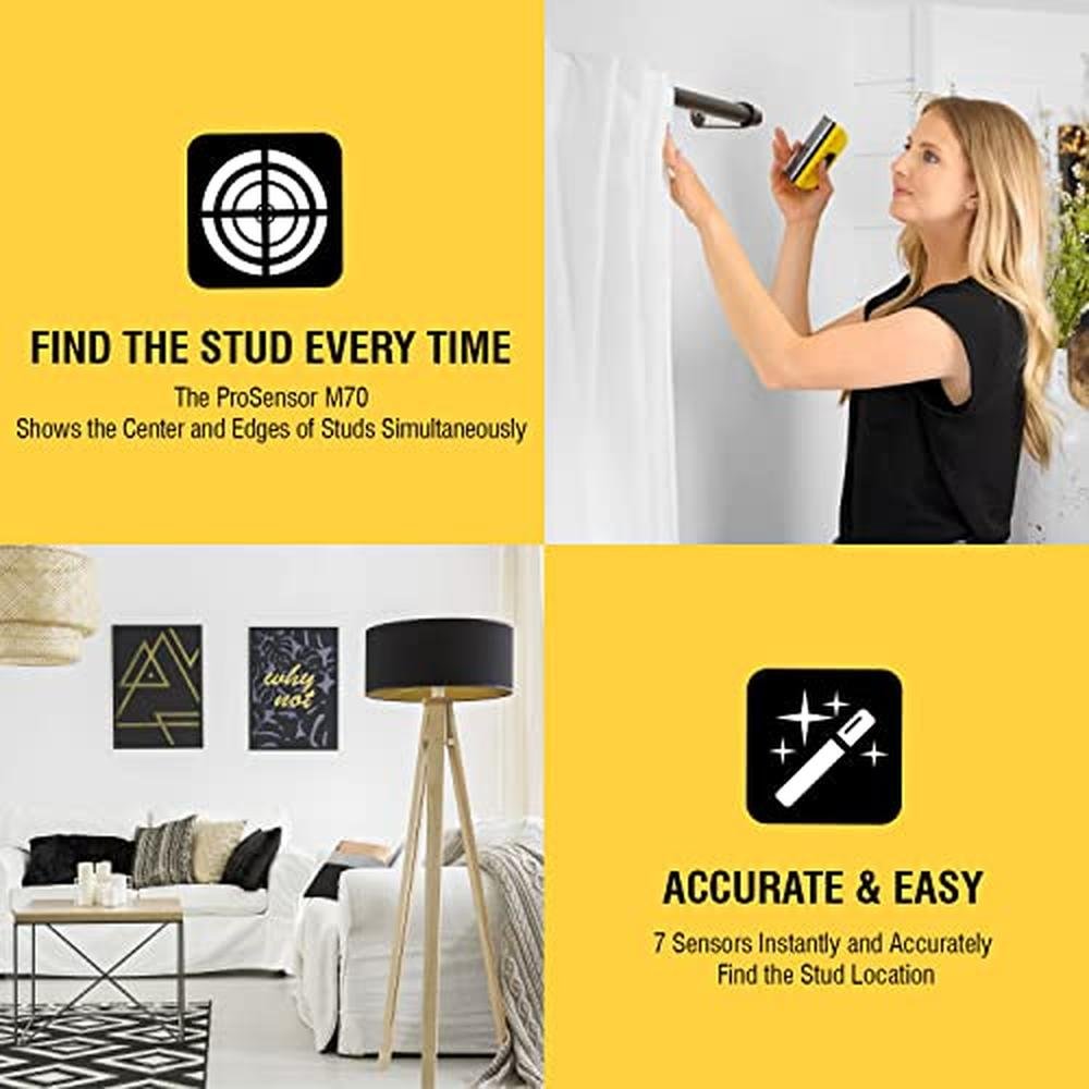 Sensors Stud Finder: Franklin ProSensor M70 7-Sensor Wood – In Use