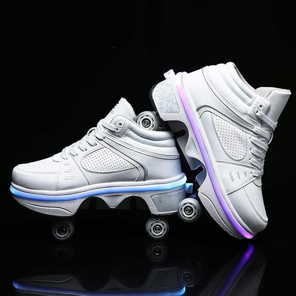 Roller Shoes: Pairobin 2-in-1 Retractable 4 Wheels – Close-up Detail