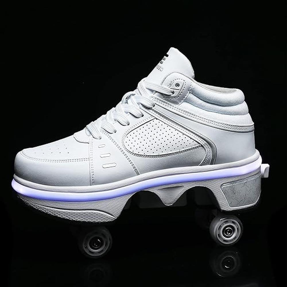 Roller Shoes: Pairobin 2-in-1 Retractable 4 Wheels – In Use