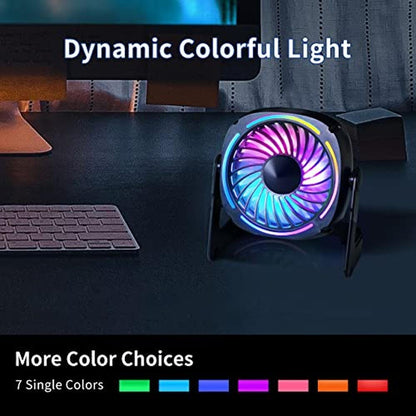 Punoge Small USB Desk Fan: 5.3 Inch Portable Table Fan – In Use