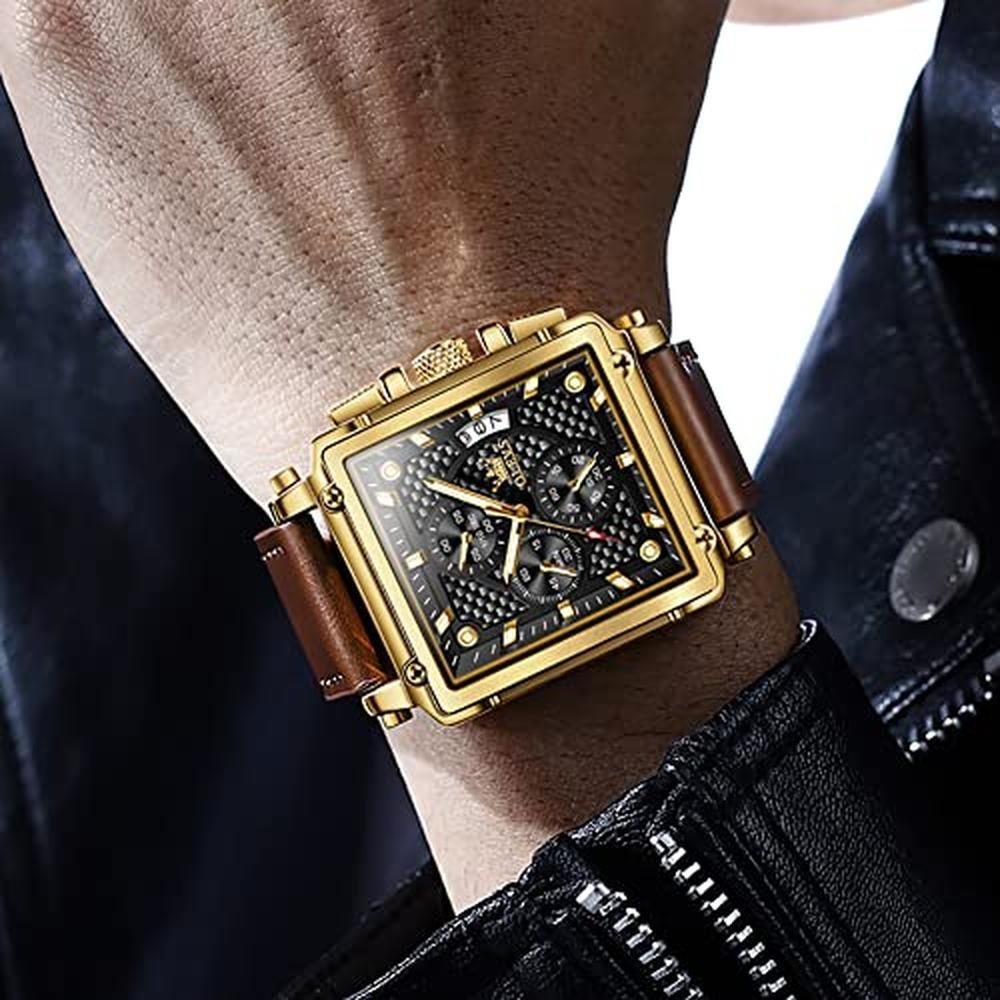 OLEVS Watches for Men Quartz Leather Fashion Dress Watch – Packaging