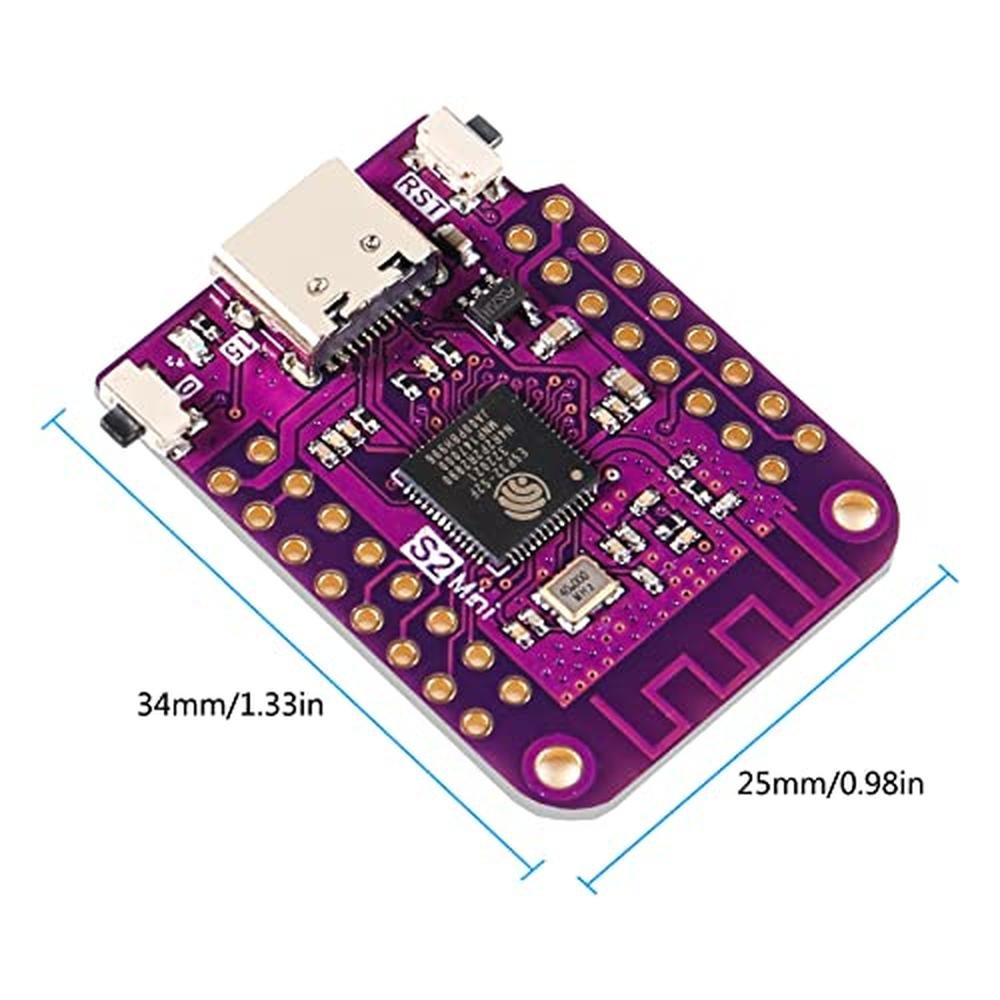 ESP32 Alinan: Alinan 4pcs ESP32 S2 Mini V1.0.0 WiFi IOT – Side View