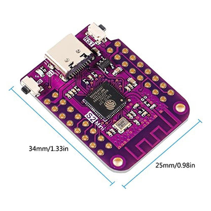 ESP32 Alinan: Alinan 4pcs ESP32 S2 Mini V1.0.0 WiFi IOT – Side View
